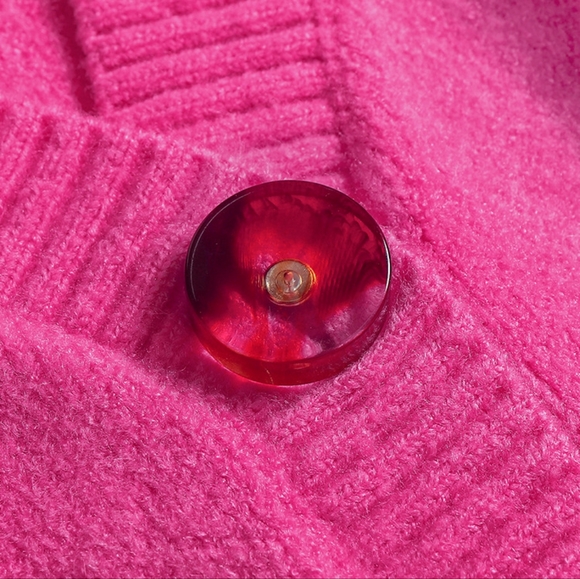 NWT Pink V-neck Cardigan - Picture 9 of 9